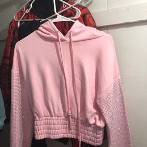 Cropped hoodie and skirt set